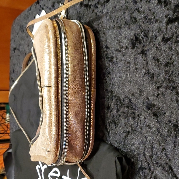 She+Lo Crossbody Rose Glitter Purse with Studs - Picture 8 of 11